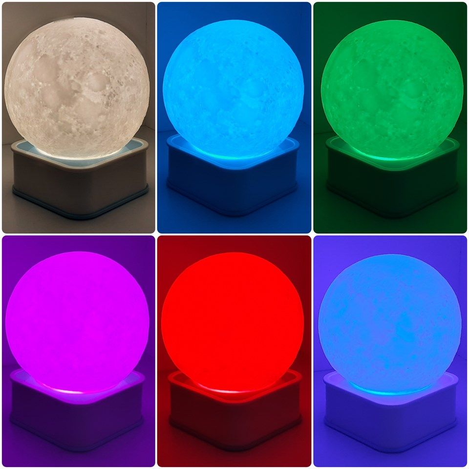 Color-changing SHAKE MOON LAMPA 12cm, ideal za opuštanje i atmosferu